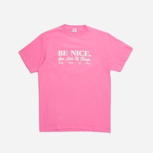 New pink Sporty & Rich Be Nice Tee